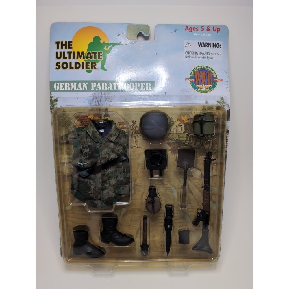 Ultimate Soldier WWII German Paratrooper Uniform Set 12" Figure Vintage 1999 NIB